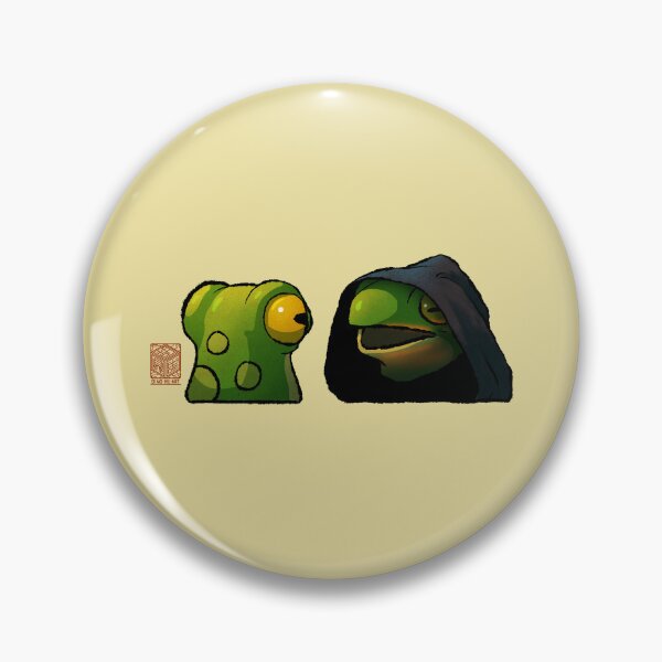 Item preview, Evil Dark Frog Cute Expression Reaction Animal Asian Art Illustration designed and sold by DingHuArt.