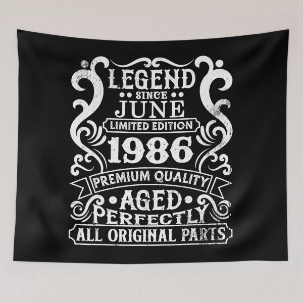 Item preview, Aged To Perfection 1986 Vintage Birthday Limited Edition Retro Gift designed and sold by OliviaHayesArt.
