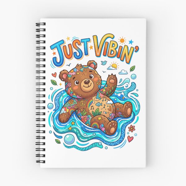 Item preview, Just Vibin’ Bear Collage – Relaxed Cartoon Tee designed and sold by Artify24.