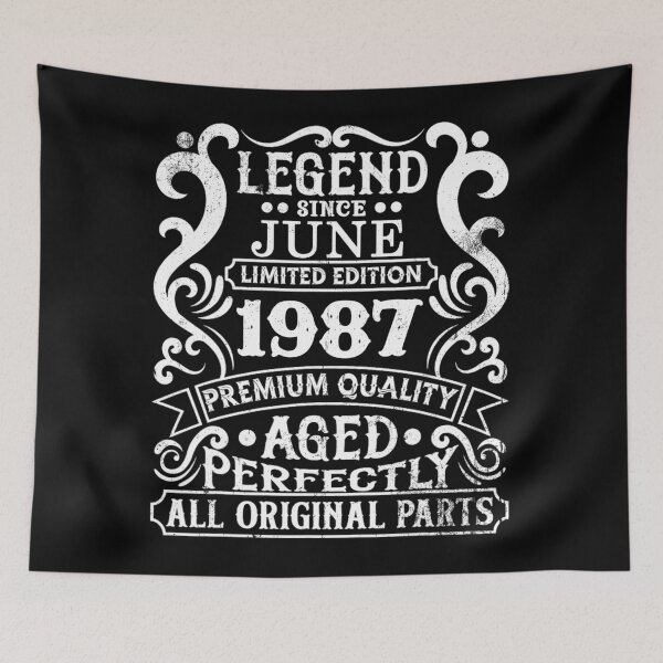 Item preview, Aged To Perfection 1987 Vintage Birthday Limited Edition Retro Gift designed and sold by OliviaHayesArt.