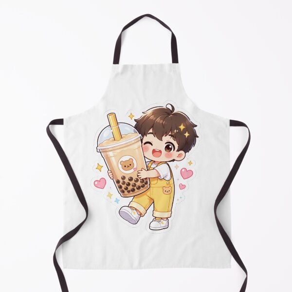 Item preview, Cute Chibi Boy Holding Bubble Tea Kawaii Sticker | Pastel Boba Tea Lover Gift designed and sold by Sidra digital art 8277237.