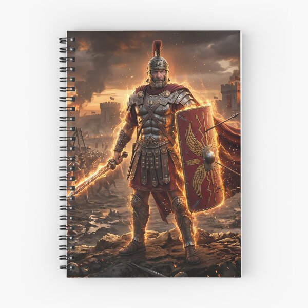 Item preview, Epic Roman Warrior Fiery Battlefield Art designed and sold by GalleryBrisArt.