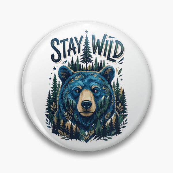 Item preview, Stay Wild Bear Collage – Nature Spirit Tee designed and sold by Artify24.