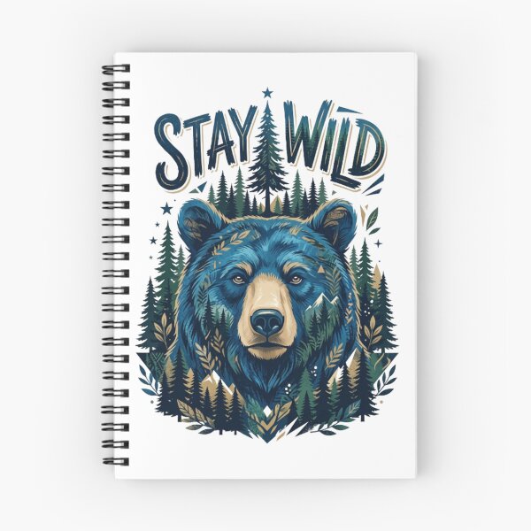 Item preview, Stay Wild Bear Collage – Nature Spirit Tee designed and sold by Artify24.