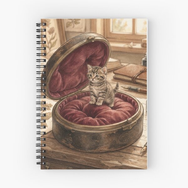 Item preview, Tiny Kitten on a Giant Vintage Eyeglasses Case Miniature Illustration designed and sold by DuckOddity.