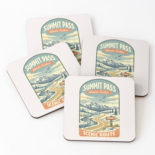 Item preview, Summit Pass Wander Further Retro Scenic Mountain Trail Design designed and sold by inkoutninja.