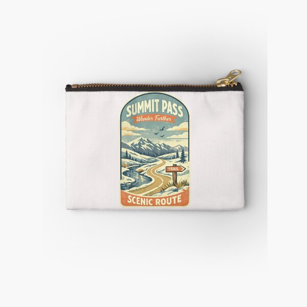 Item preview, Summit Pass Wander Further Retro Scenic Mountain Trail Design designed and sold by inkoutninja.