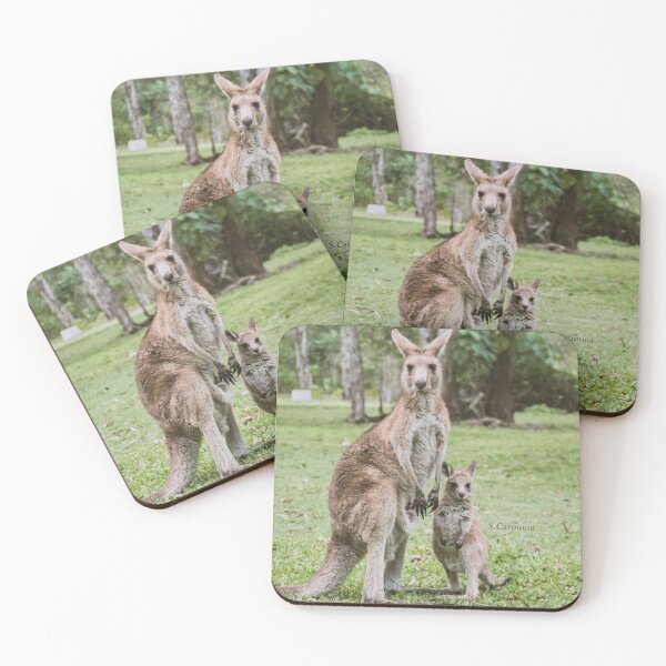 Item preview, Mother and Baby Kangaroo in the Australian Bush designed and sold by AuraInkSC.