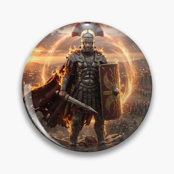 Item preview, Epic Roman Warrior Fiery Battlefield Art designed and sold by GalleryBrisArt.