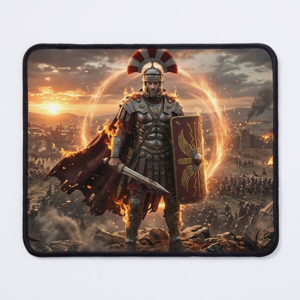 Item preview, Epic Roman Warrior Fiery Battlefield Art designed and sold by GalleryBrisArt.