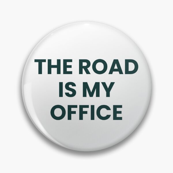 Item preview, "THE ROAD IS MY OFFICE" Minimalist Quote T-Shirt designed and sold by QuirkThreadsCo.