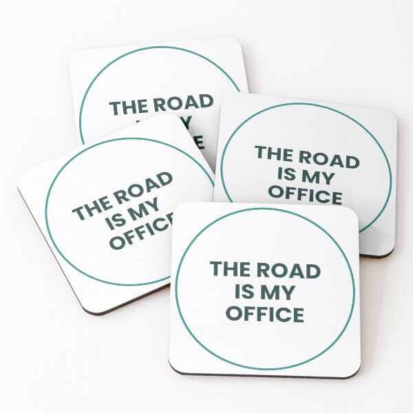 Item preview, "THE ROAD IS MY OFFICE" Minimalist Quote T-Shirt designed and sold by QuirkThreadsCo.