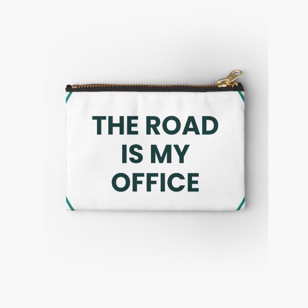 Item preview, "THE ROAD IS MY OFFICE" Minimalist Quote T-Shirt designed and sold by QuirkThreadsCo.