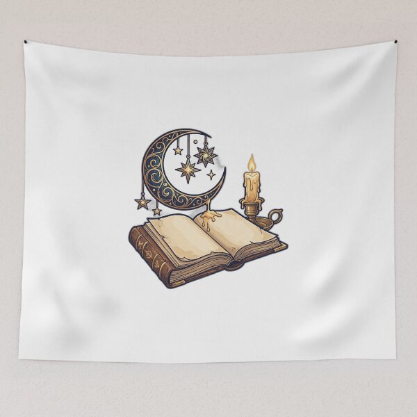 Item preview, Midnight Reader Moon Stars And Open Book designed and sold by ryanguas.