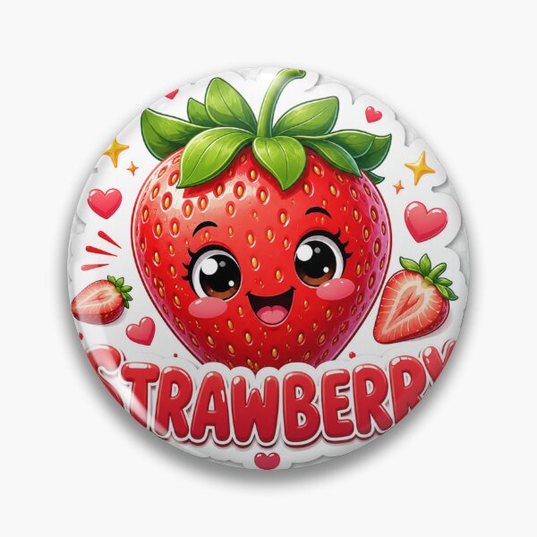Artikelvorschau, Erdbeere Kawaii Niedliche Lächelnde Frucht Süße Beere Cartoon entworfen und verkauft von MR4me.