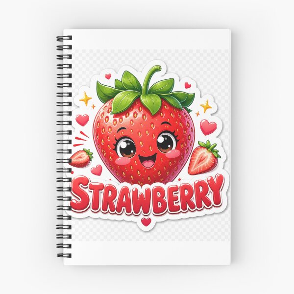 Item preview, Strawberry Kawaii Cute Smiling FruitSweet Berry Cartoon designed and sold by MR4me.