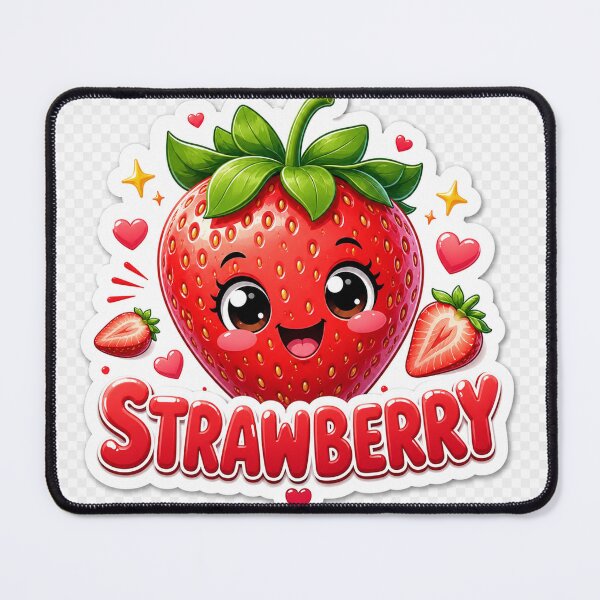Item preview, Strawberry Kawaii Cute Smiling FruitSweet Berry Cartoon designed and sold by MR4me.