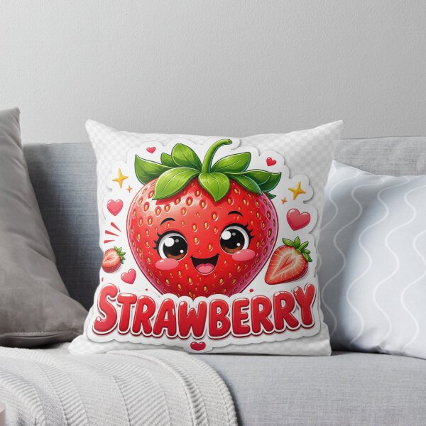 Item preview, Strawberry Kawaii Cute Smiling FruitSweet Berry Cartoon designed and sold by MR4me.