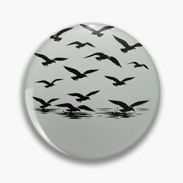 Item preview, Where the Seagulls Soar Black Silhouette designed and sold by taiche.