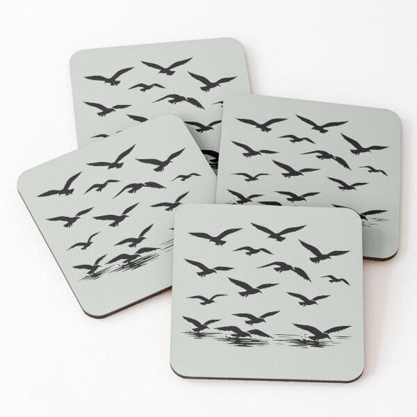 Item preview, Where the Seagulls Soar Black Silhouette designed and sold by taiche.