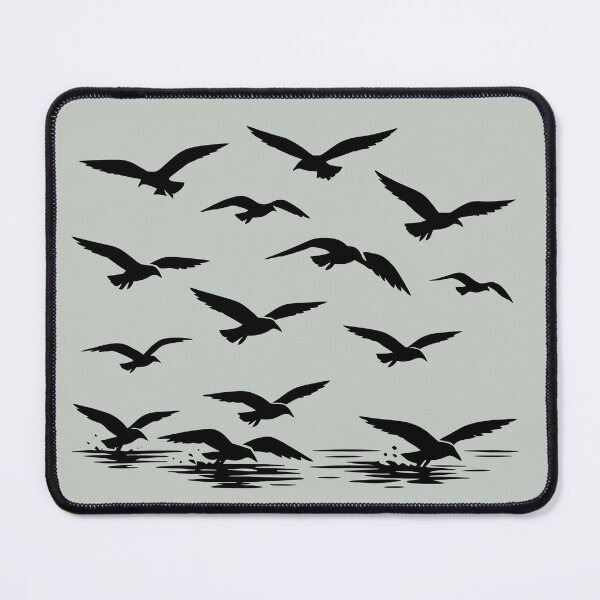 Item preview, Where the Seagulls Soar Black Silhouette designed and sold by taiche.