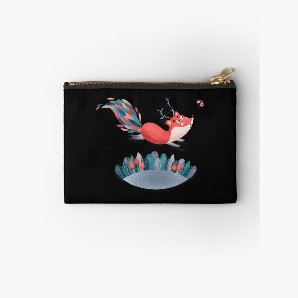 Item preview, Cute Flying Fox with Ladybug Watercolor Art designed and sold by Forestelena.
