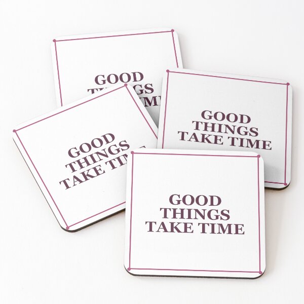 Item preview, "GOOD THINGS TAKE TIME" Minimalist Quote Sticker designed and sold by QuirkThreadsCo.