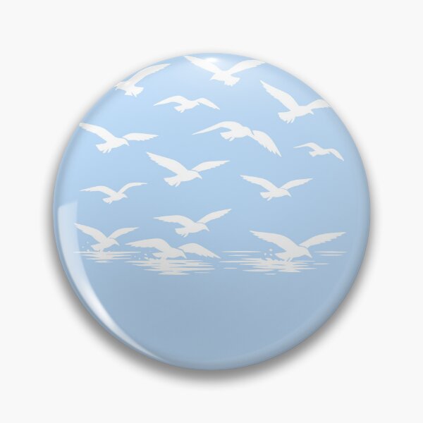 Item preview, Where the Seagulls Soar White Silhouette designed and sold by taiche.
