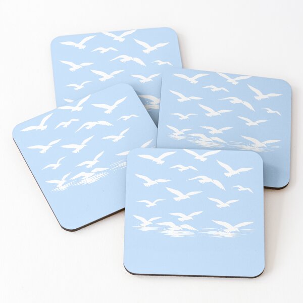 Item preview, Where the Seagulls Soar White Silhouette designed and sold by taiche.