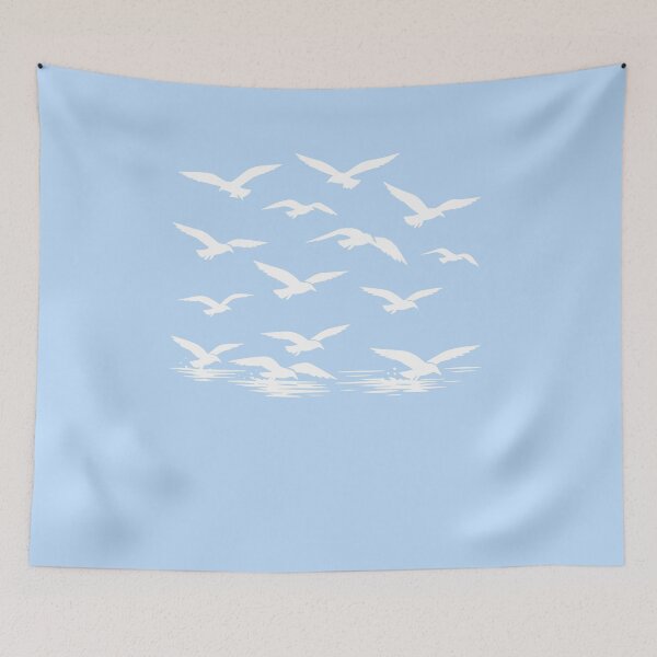 Item preview, Where the Seagulls Soar White Silhouette designed and sold by taiche.