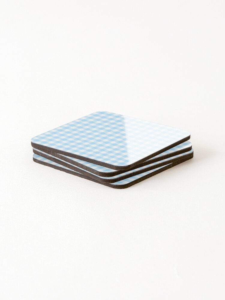 Thumbnail 4 of 5, Coasters (Set of 4), Blue Grid Pattern designed and sold by Petschar.