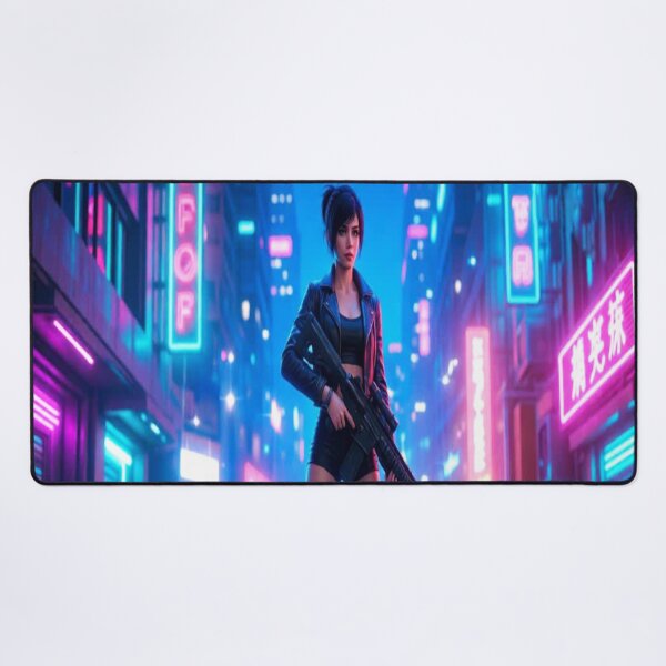 Item preview, Cyberpunk Urban Soldier Neon Alley designed and sold by JMAVILA ART.
