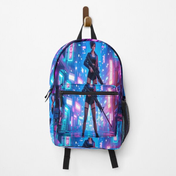 Item preview, Cyberpunk Urban Soldier Neon Alley designed and sold by JMAVILA ART.