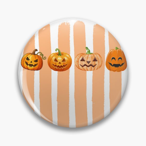 Item preview, Halloween Orange Stripes Classic Jack-O-Lanterns Pumpkins designed and sold by JaymeOctober.