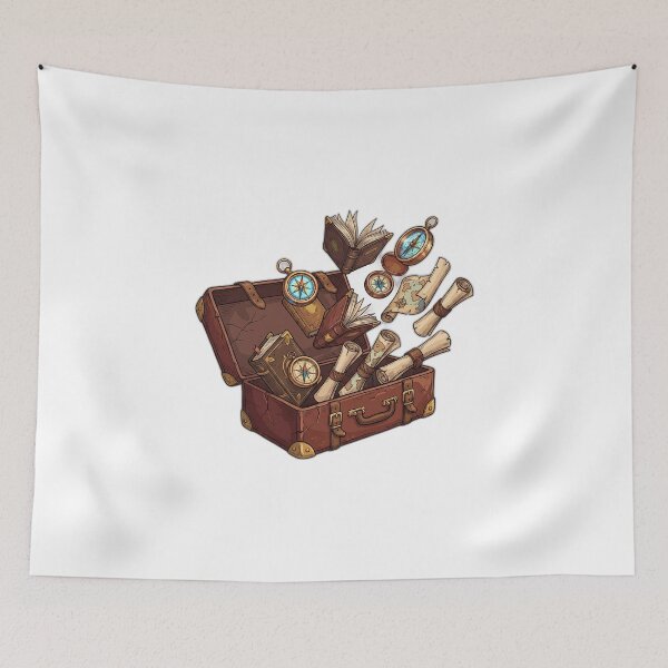 Item preview, Vintage Suitcase Full Of Magical Books Travel designed and sold by ryanguas.