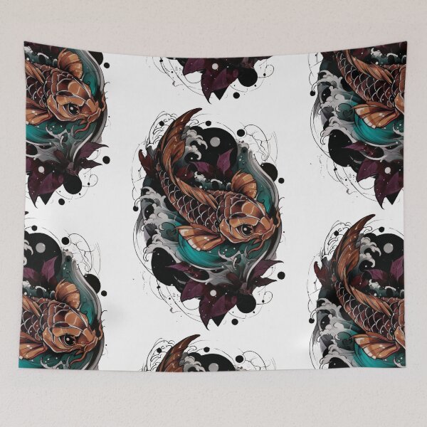 Item preview, Koi fish tattoo art designed and sold by MendaciousMina.