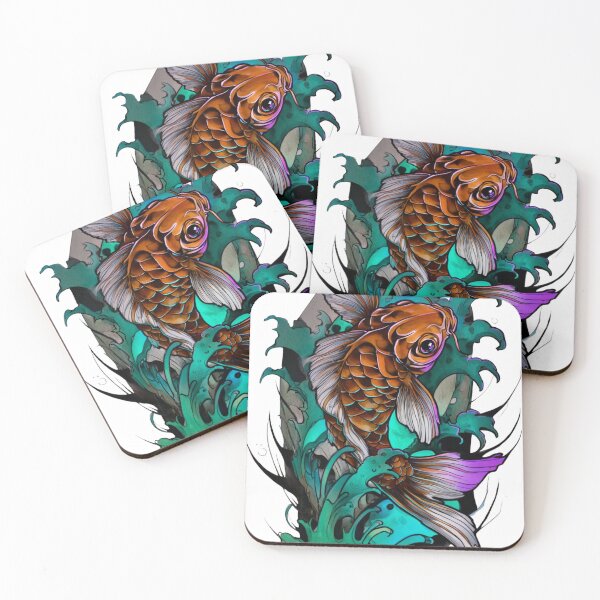 Item preview, Koi fish tattoo art designed and sold by MendaciousMina.