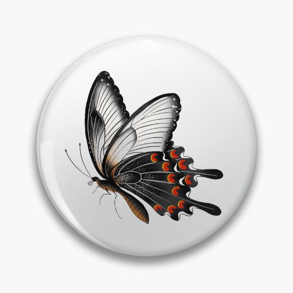 Item preview, Black Swallowtail Butterfly with Red Wing Spots designed and sold by Dandihara.