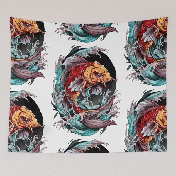 Item preview, Koi fish tattoo art designed and sold by MendaciousMina.