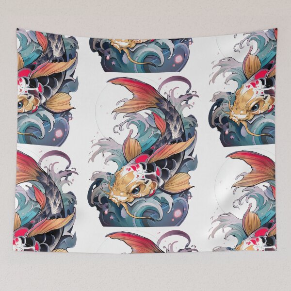 Item preview, Koi fish tattoo art designed and sold by MendaciousMina.