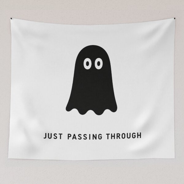 Item preview, Minimalist Ghost Holding Pumpkin | BOO Cute Halloween Design designed and sold by Ramona-Gliga.