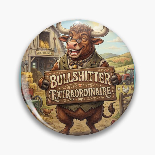 Item preview, Bullshitter Extraordinaire Funny Winking Bull designed and sold by Flirt-Teez.