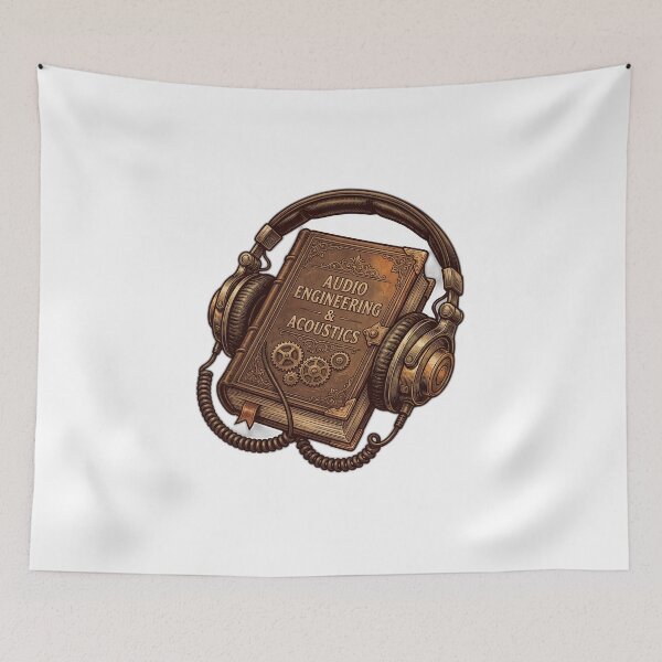 Item preview, Vintage Headphones On Book Audiobook Listener designed and sold by ryanguas.
