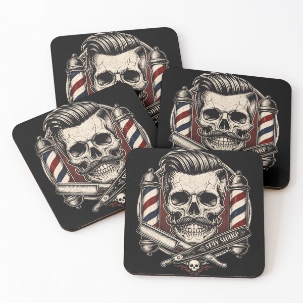Item preview, Vintage Stay Sharp Barber Skull Straight Razor Design designed and sold by Barber MD Culture.