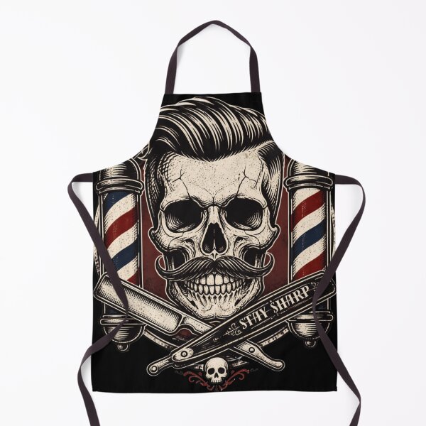 Item preview, Vintage Stay Sharp Barber Skull Straight Razor Design designed and sold by Barber MD Culture.