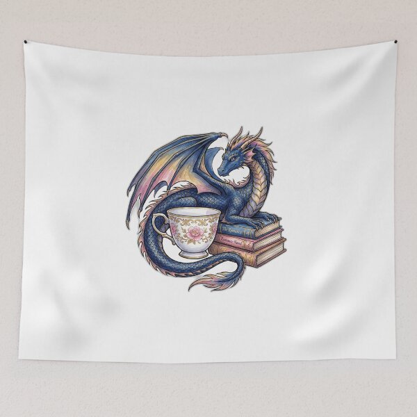 Item preview, Romantasy Dragon Teacup And Book Stack designed and sold by ryanguas.