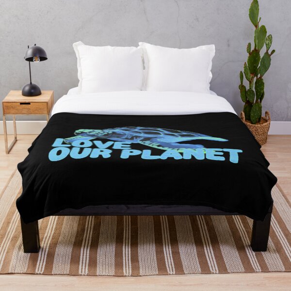 Item preview, Love Our Planet – Blue Sea Turtle Conservation Art designed and sold by Dandihara.