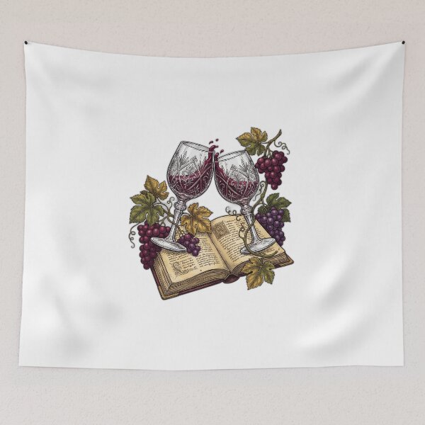 Item preview, Book Club Wine Glasses And Grapevines designed and sold by ryanguas.