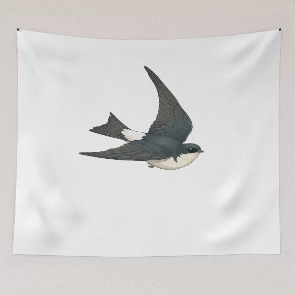 Item preview, Flying Swallow Vector Illustration - Minimalist Nature Art designed and sold by anuggra.