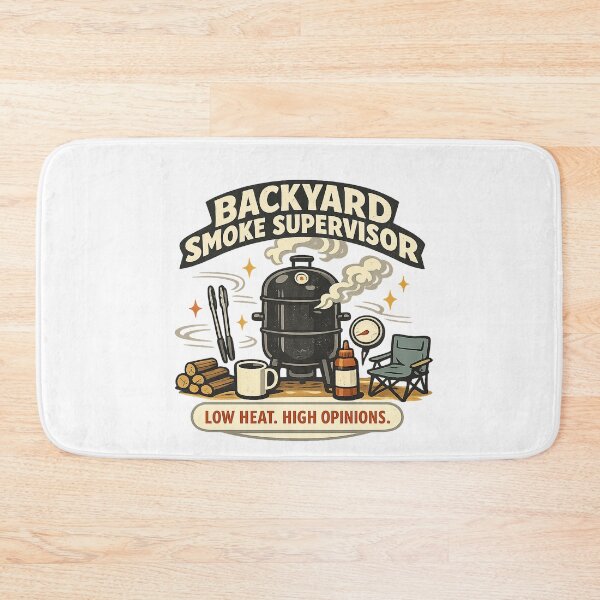Item preview, Backyard Smoke Supervisor – Funny BBQ Dad Smoker Design designed and sold by Concrete Coffee Studio.